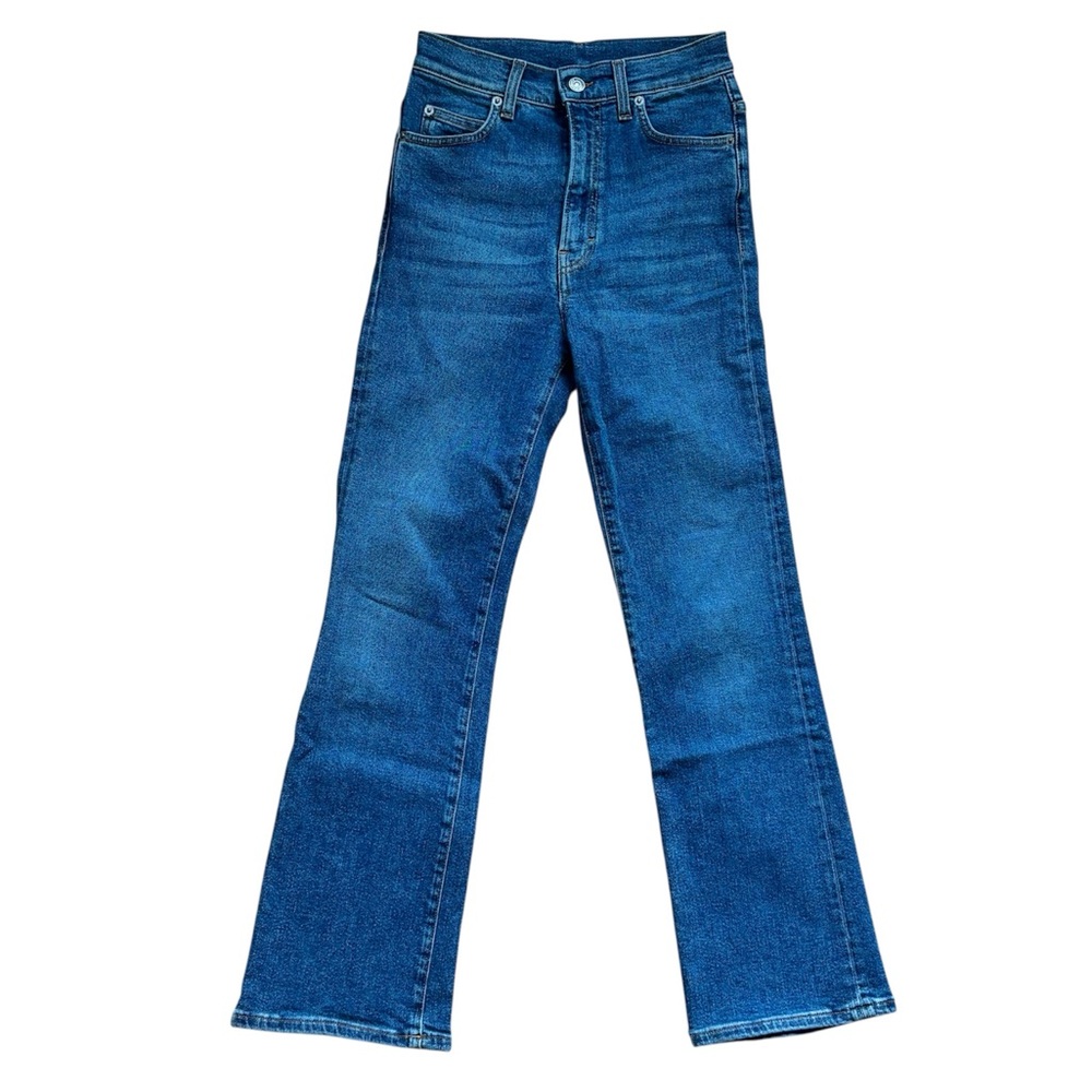 Haikure Italy Formentera High Rise Subtle Flare Jeans in Med Blue - Size 27 - Picture 3 of 10